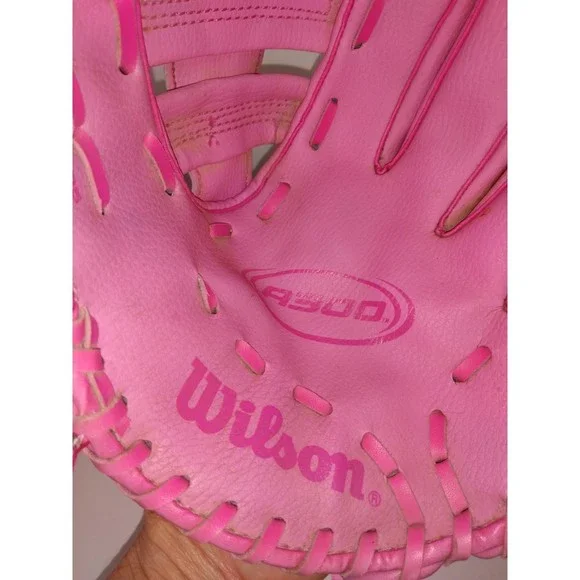 Two WILSON Child's T-Ball/Baseball Gloves (10" / 10.5" RHT) | Pink - Picture 8 of 12